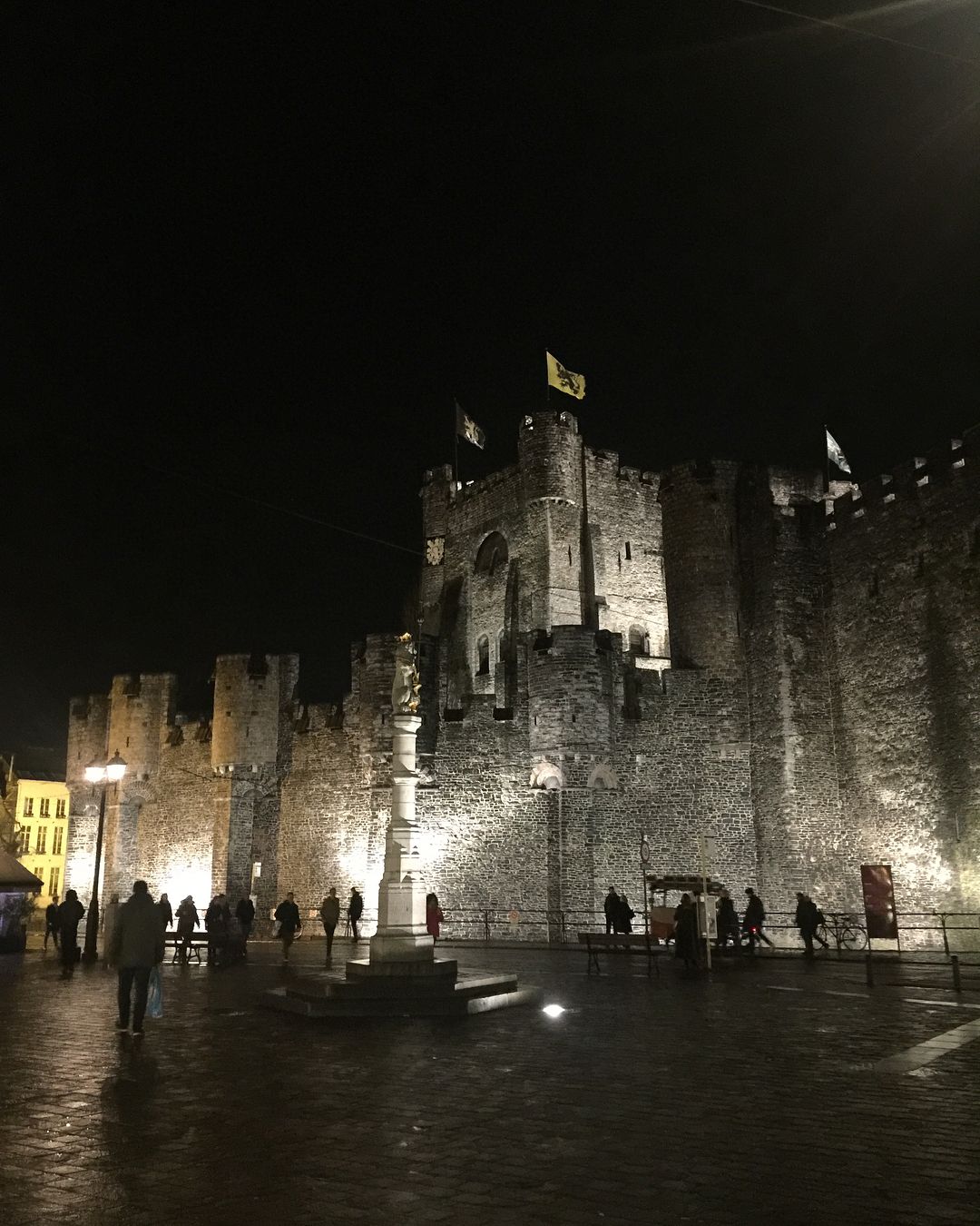 Ghent Castle at night